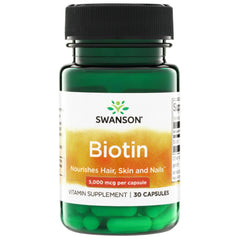 Vitamin B-7 (Biotin) (30 Kapseln, 5000mcg)