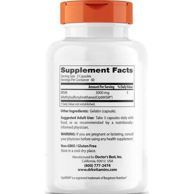 vitanetshop - DB086 - MSM (180 Caps, 1000mg) - 2
