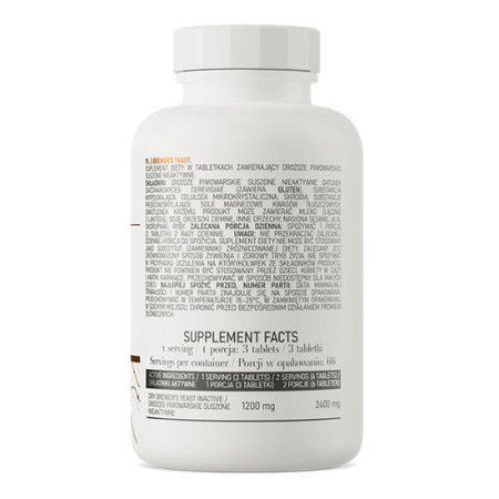 vitanetshop - OS25728 - Brewer's Yeast (200 Tabs, 400mg) - label