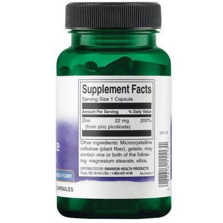 vitanetshop - SW1113 - Zinc_Picolinate - back