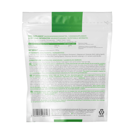 vitanetshop - RW1172 - Vitamin C Time Release (120 Tabs, 1500mg) - label