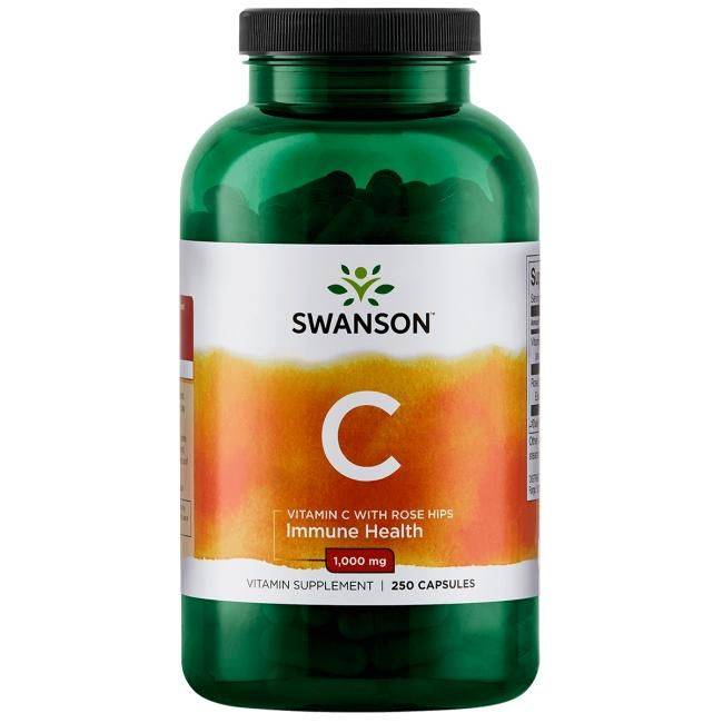 vitanetshop - SW106 -  Vitamin C 1000 + Rosehips (250 Caps, 1000mg) - 1