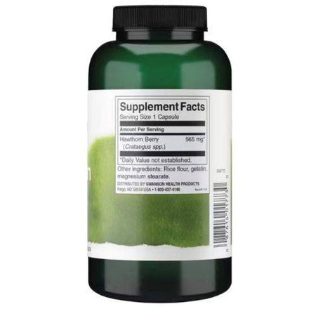 vitanetshop - SW773 - Hawthorn Berries (250 Caps, 565mg) - label